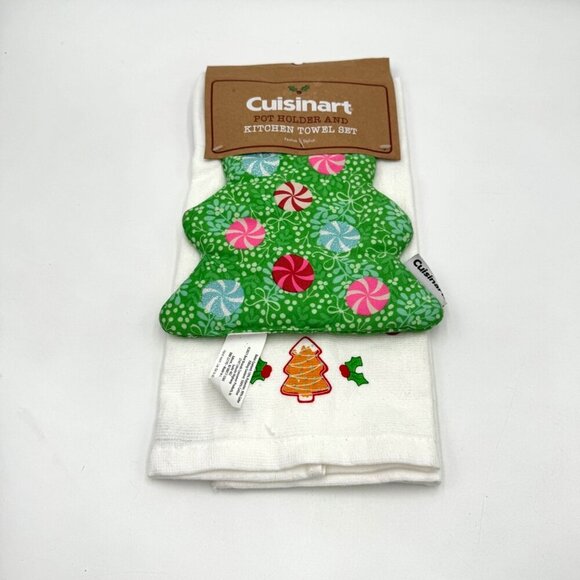 Cuisinart Other - NEW Cuisinart Christmas Tree Pot Holder and Kitchen Towel Set